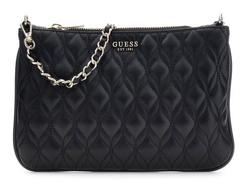 GUESS Maxine Quilted Flat Pouch Black