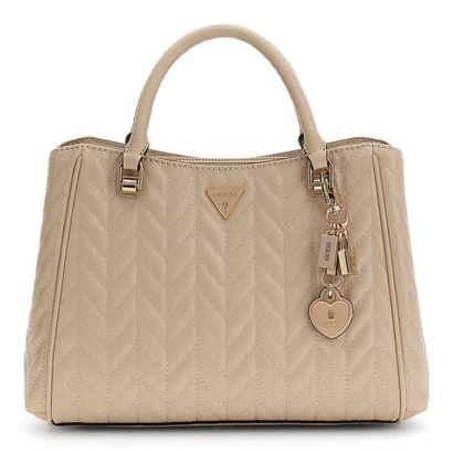 GUESS Stacey Girlfriend Satchel Light Beige GUESS Stacey Girlfriend Satchel Light Beige