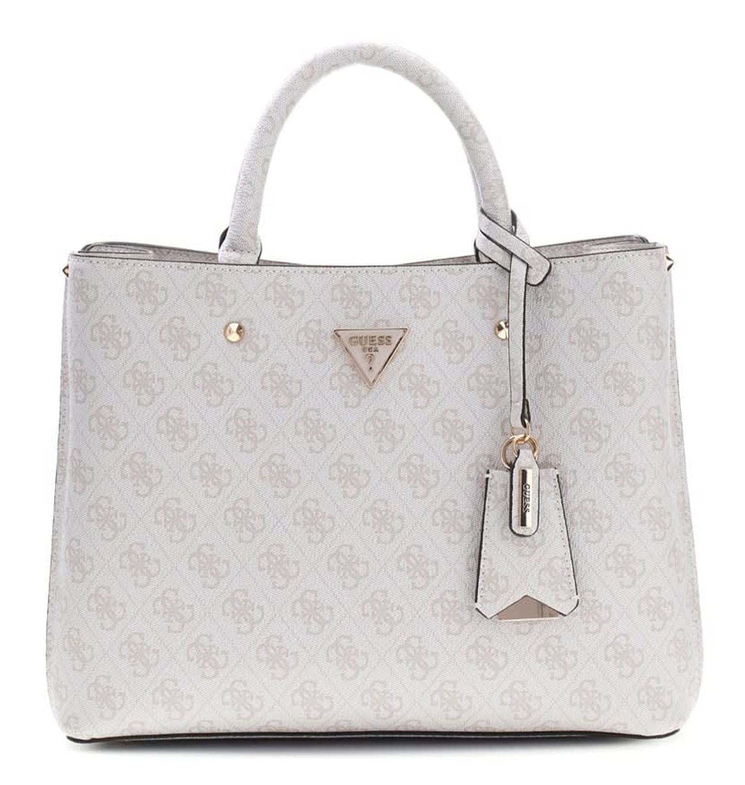GUESS Meridian II Girlfriend Satchel Bag Bone Logo GUESS Meridian II Girlfriend Satchel Bag Bone Logo