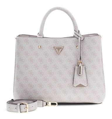 GUESS Meridian II Girlfriend Satchel Bag Bone Logo GUESS Meridian II Girlfriend Satchel Bag Bone Logo