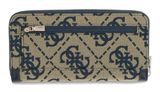 GUESS Audrey Logo SLG Zip Around Wallet L Navy Logo