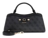 GUESS Lindsey 2 Compartment Satchel S Coal Logo GUESS Lindsey 2 Compartment Satchel S Coal Logo