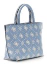 GUESS Emelie Logo Mini Tote Light Blue Logo