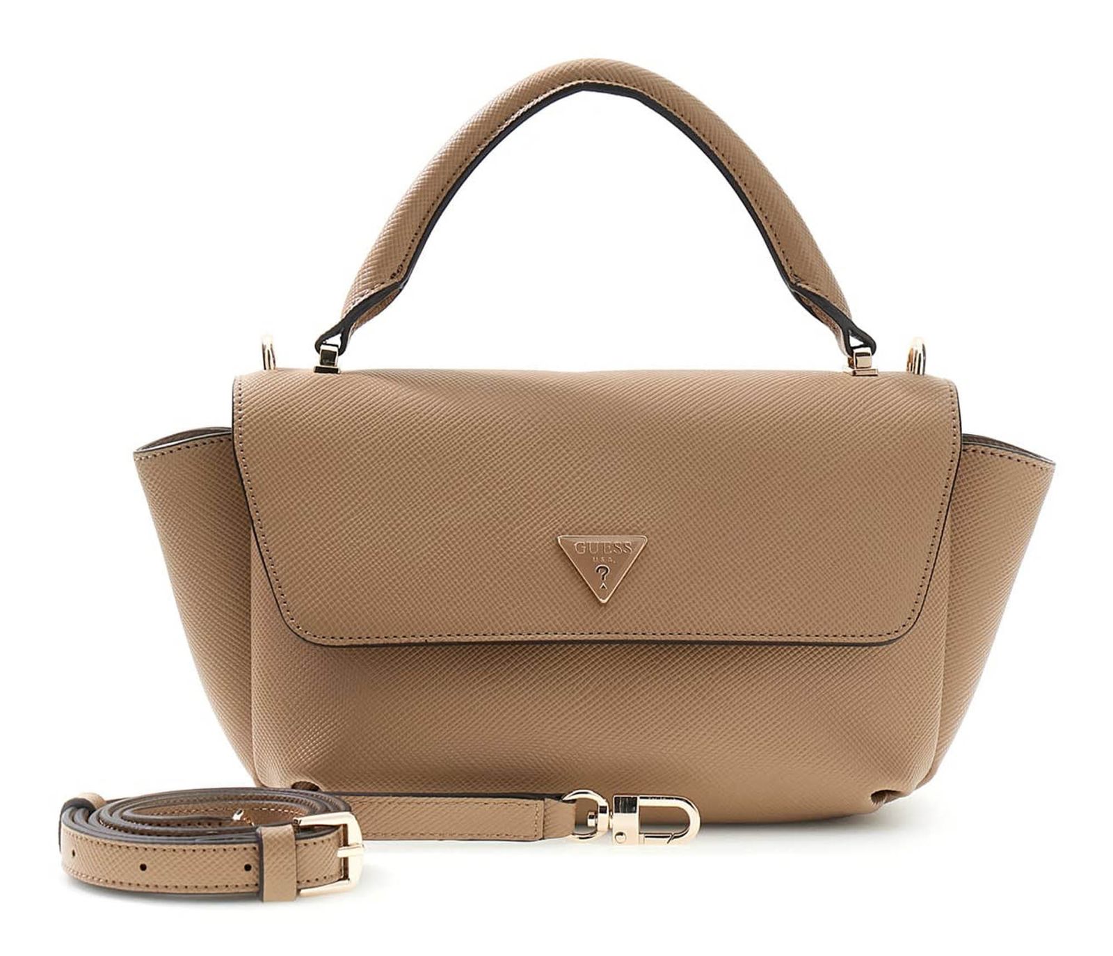 GUESS Gilda Top Handle Flap Beige