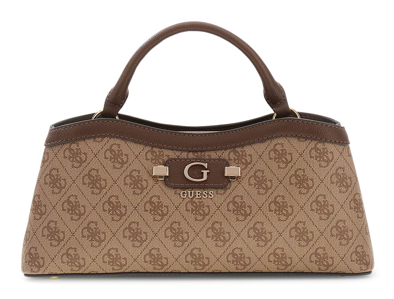 GUESS Lindsey 2 Compartment Satchel S Latte Logo GUESS Lindsey 2 Compartment Satchel S Latte Logo