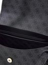 GUESS Coleen Logo Flap Shoulder Bag Coal Logo