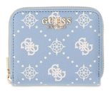 GUESS Emelie Logo SLG Zip Around S Light Blue Logo
