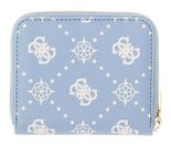GUESS Emelie Logo SLG Zip Around S Light Blue Logo
