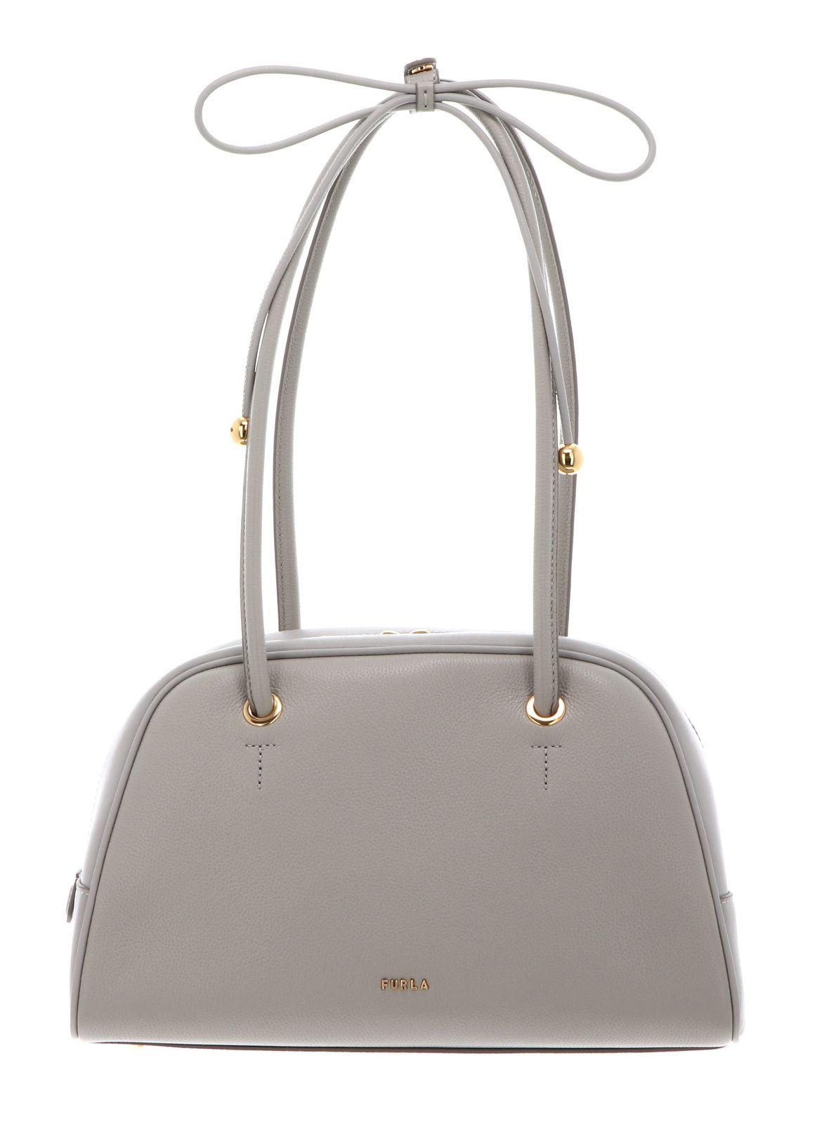 FURLA Poppy Dome Shoulder Bag M Stone Gray