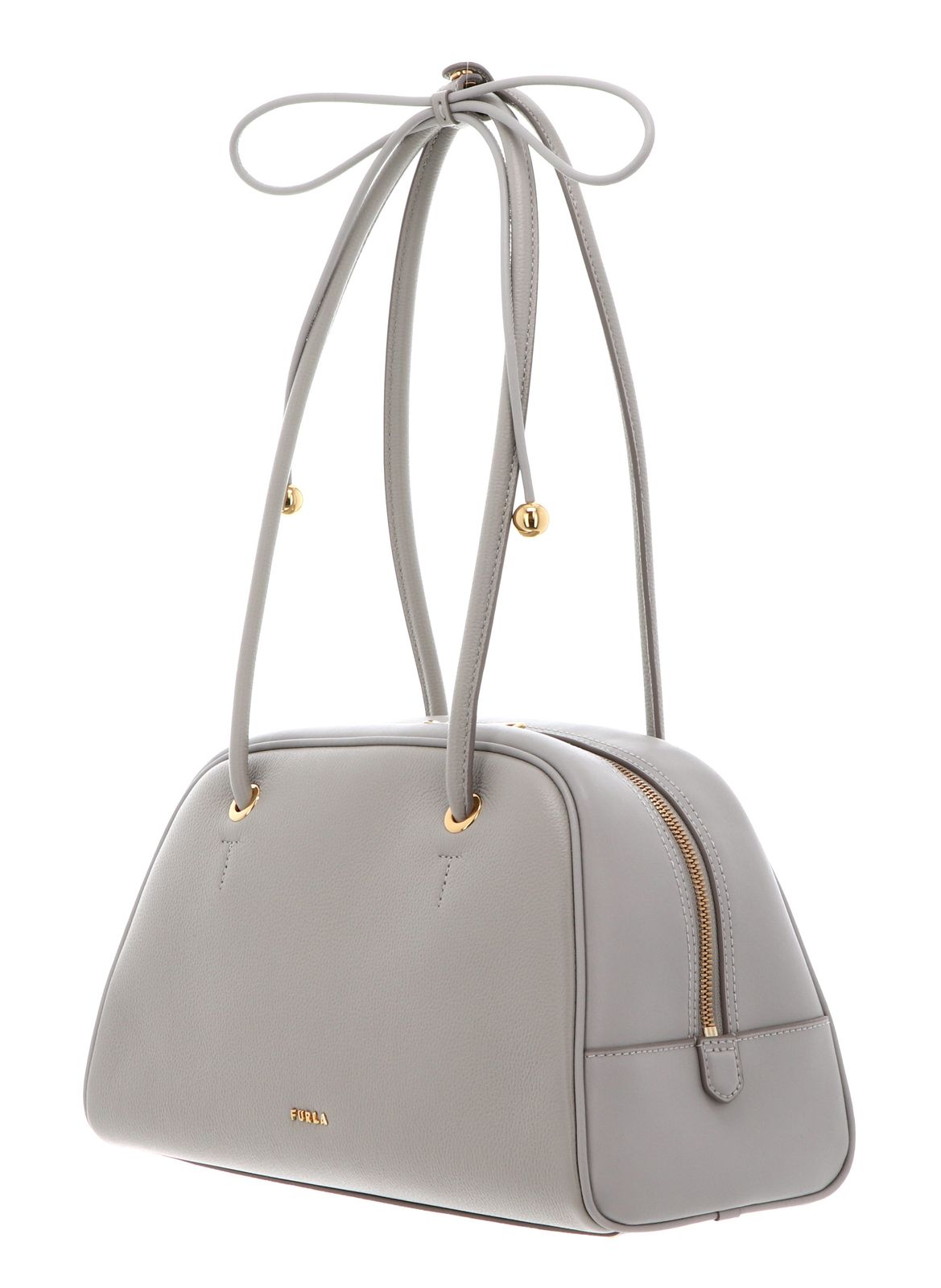 FURLA Poppy Dome Shoulder Bag M Stone Gray FURLA Poppy Dome Shoulder Bag M Stone Gray