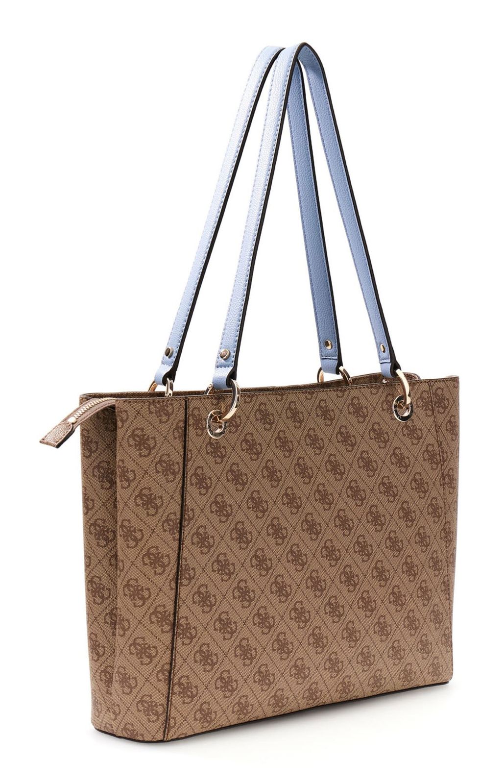 GUESS Noelle II Tote Latte Logo / Light Blue GUESS Noelle II Tote Latte Logo / Light Blue