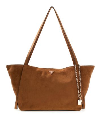 GUESS Devon 3 Compartment Tote Cognac