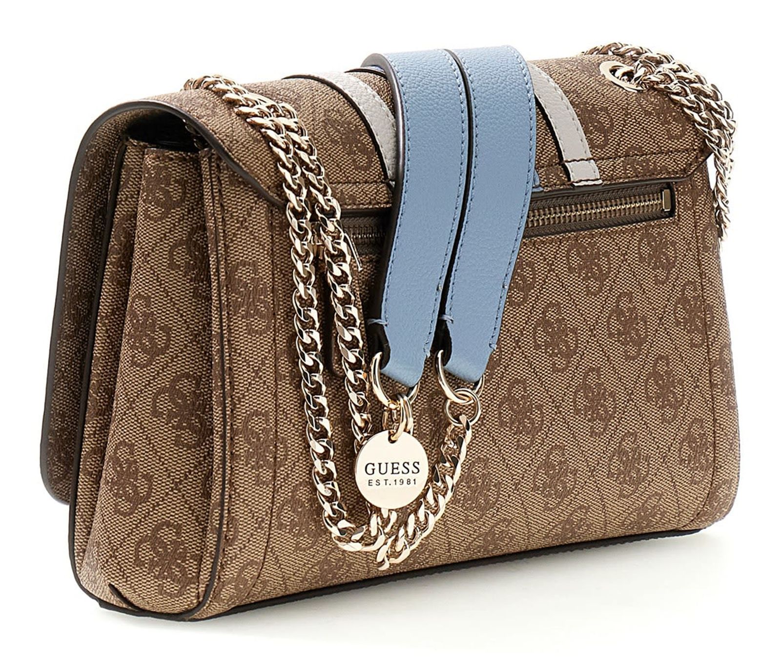 GUESS Noelle II Convertible Xbody Flap Latte Logo / Light Blue GUESS Noelle II Convertible Xbody Flap Latte Logo / Light Blue