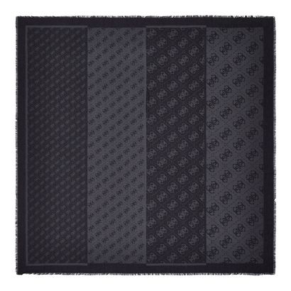 GUESS Lindsey Jacquard Kefiah 120X120 Coal Logo
