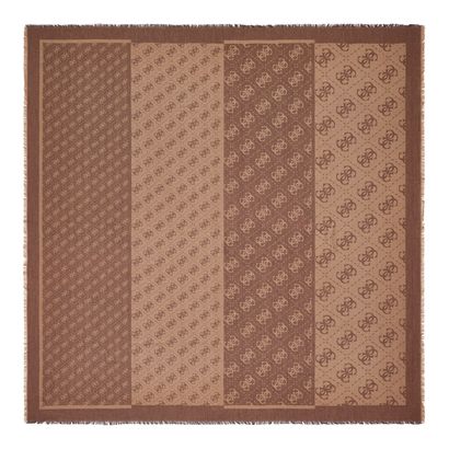 GUESS Lindsey Jacquard Kefiah 120X120 Brown Logo