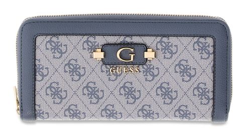 GUESS Lindsey SLG Zip Around Wallet L Slate Logo GUESS Lindsey SLG Zip Around Wallet L Slate Logo
