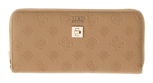 GUESS Ella Logo SLG Zip Around L Beige Logo GUESS Ella Logo SLG Zip Around L Beige Logo