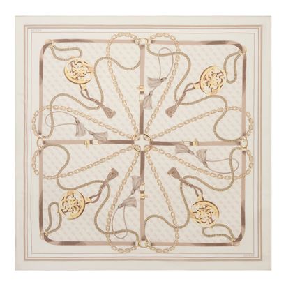 GUESS Printed Kefiah 120X120 Cream White