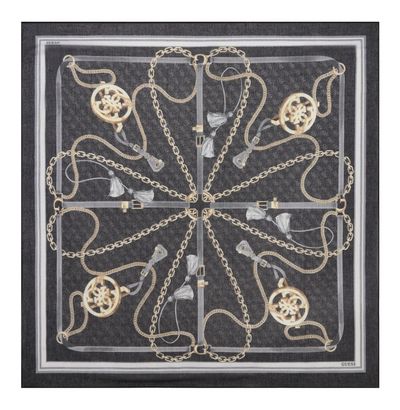 GUESS Printed Kefiah 120X120 Black