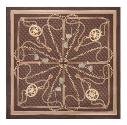 GUESS Printed Kefiah 120X120 Brown GUESS Printed Kefiah 120X120 Brown