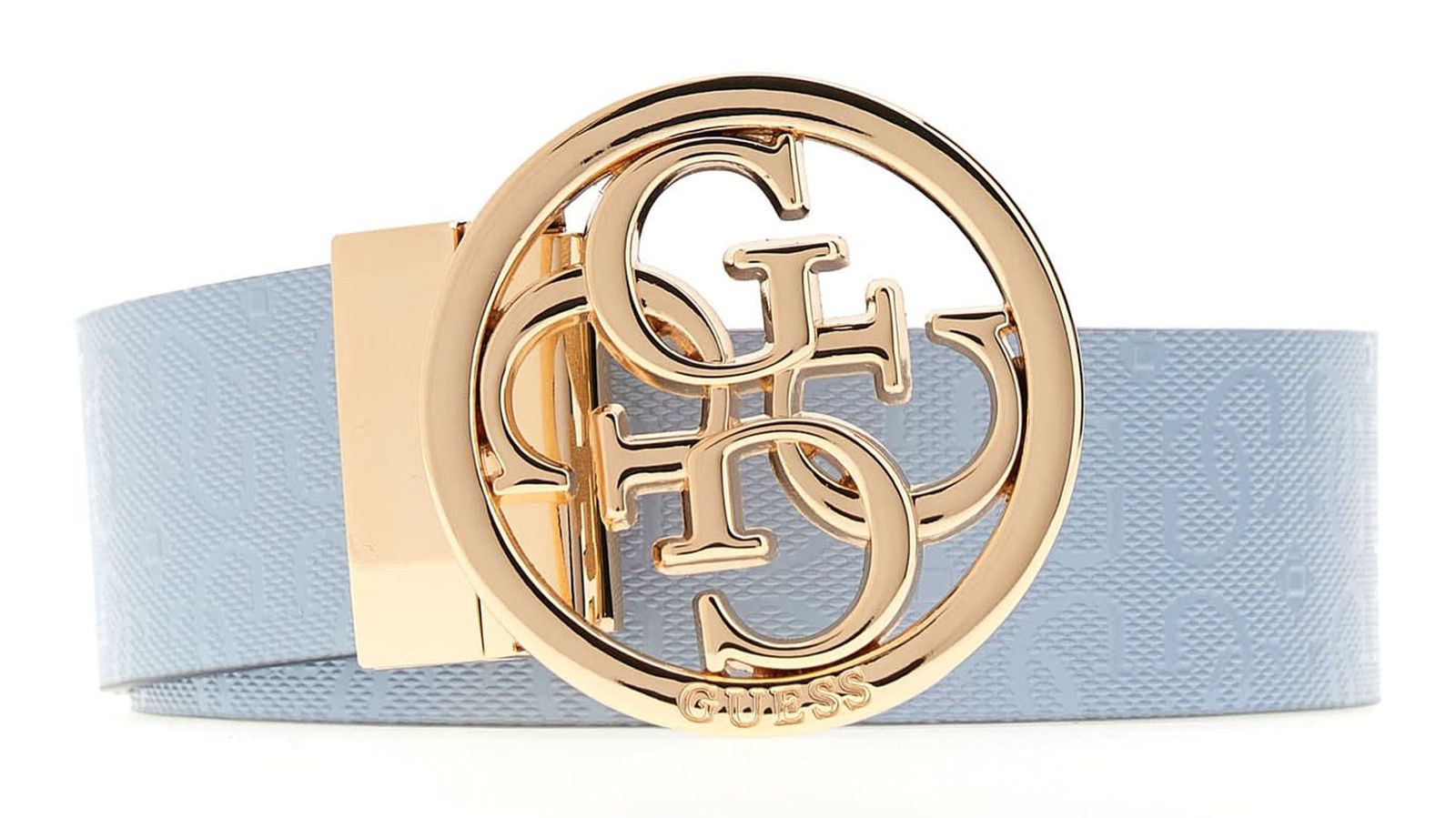 GUESS Stacey Adjustable & Reversible Belt H35 W105 Black / Light Blue - kürzbar GUESS Stacey Adjustable & Reversible Belt H35 W105 Black / Light Blue - kürzbar