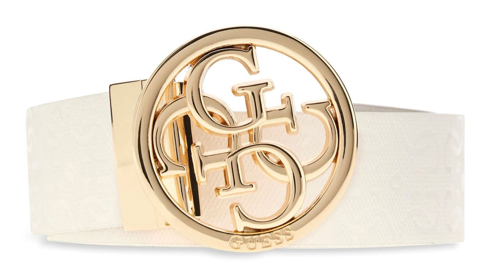 GUESS Stacey Adjustable & Reversible Belt H35 W95 Cream White / Light Beige - kürzbar
