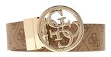 GUESS Noelle Adjustable & Reversible Pant Belt W105 Latte Logo / Light Blue - kürzbar GUESS Noelle Adjustable & Reversible Pant Belt W105 Latte Logo / Light Blue - kürzbar