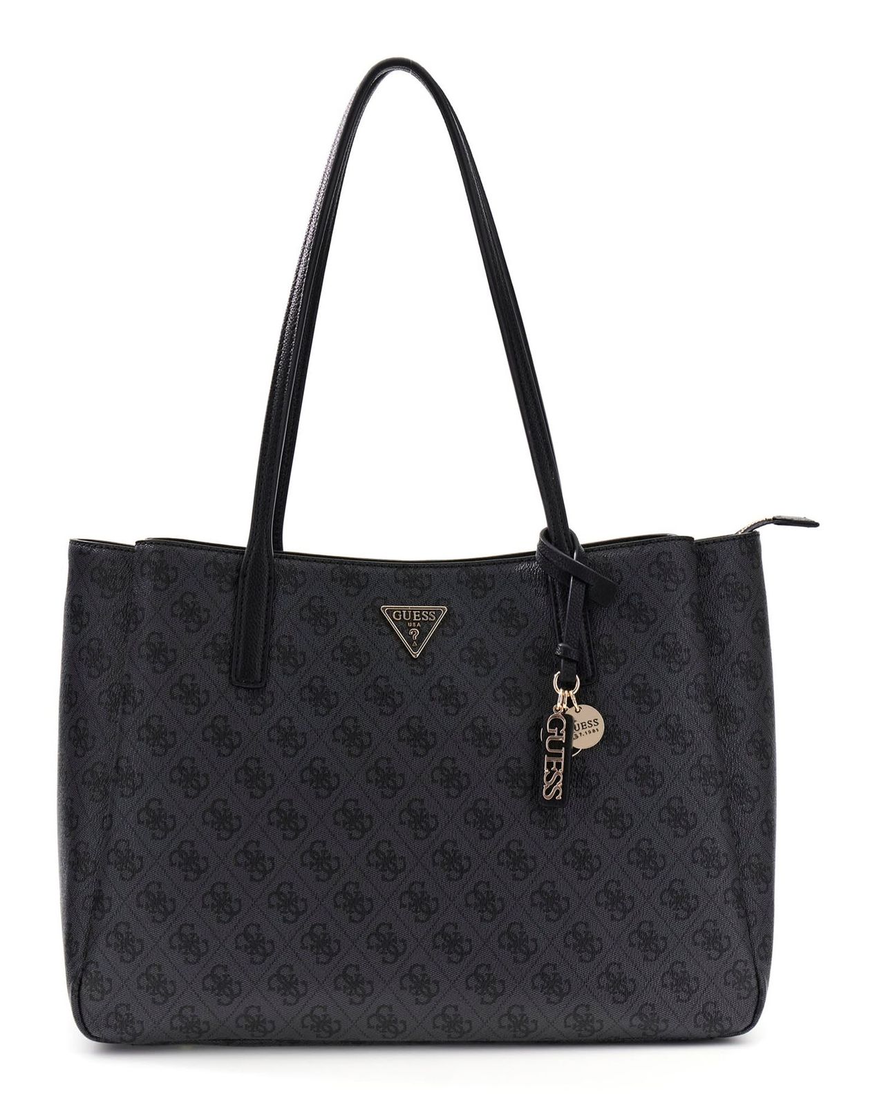 GUESS Noelle II Tech Tote Coal Logo