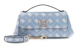 GUESS Emelie Logo Flap Crossbody Light Blue Logo GUESS Emelie Logo Flap Crossbody Light Blue Logo