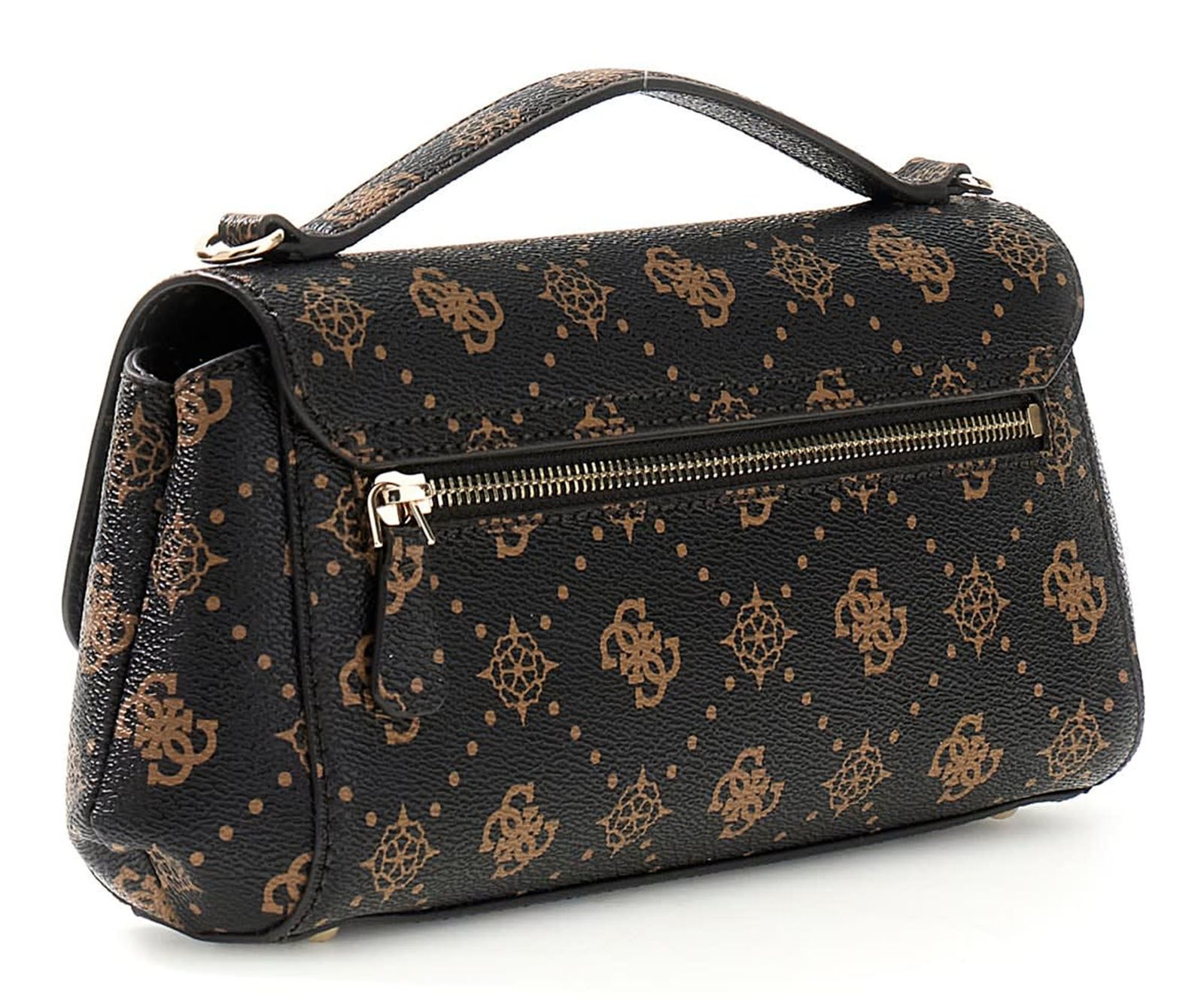 GUESS Emelie Logo Flap Crossbody Espresso Logo GUESS Emelie Logo Flap Crossbody Espresso Logo