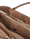 GUESS Ella Logo Girlfriend Satchel L Beige Logo GUESS Ella Logo Girlfriend Satchel L Beige Logo
