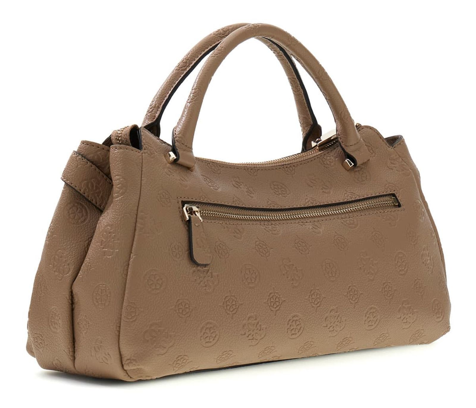 GUESS Ella Logo Girlfriend Satchel Beige Logo GUESS Ella Logo Girlfriend Satchel Beige Logo