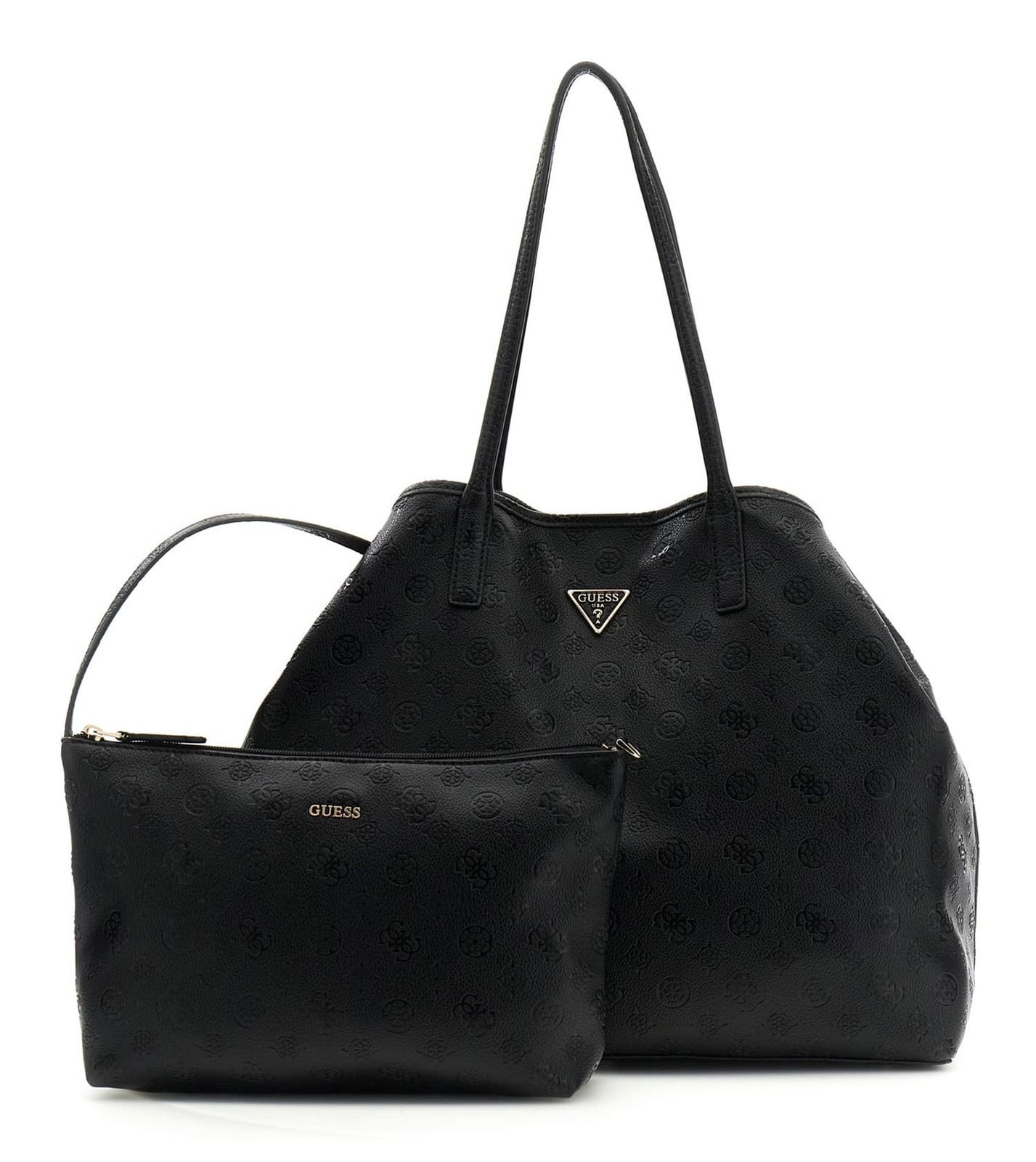 GUESS Victtoria 2 in 1 Tote L Black Logo