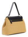 GUESS Maggie Straw Flap Shoulder Bag L Natural / Black