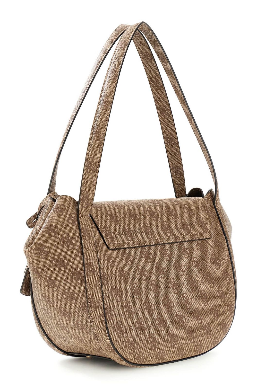 GUESS Coleen Logo Flap Shoulder Bag Latte Logo GUESS Coleen Logo Flap Shoulder Bag Latte Logo