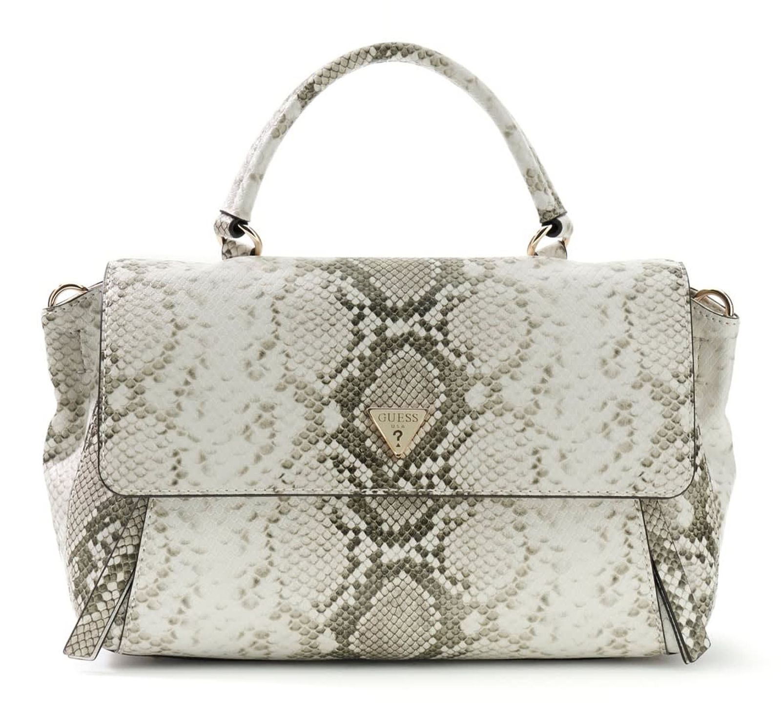 GUESS Devon Top Handle Flap Natural