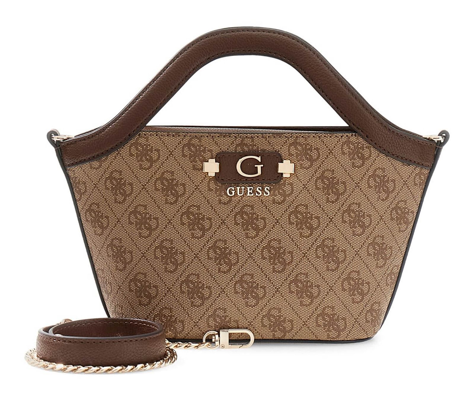 GUESS Lindsey Mini Tote Latte Logo