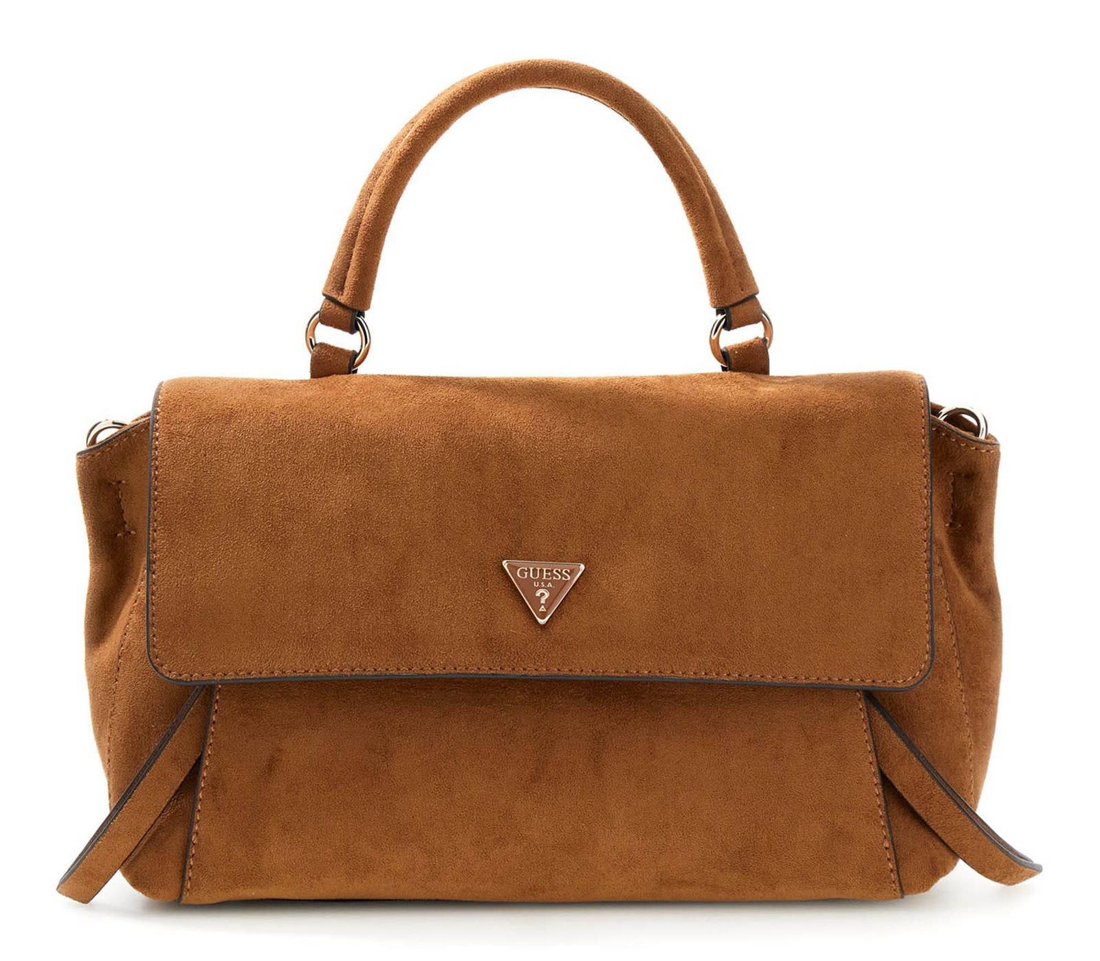 GUESS Devon Top Handle Flap Cognac GUESS Devon Top Handle Flap Cognac