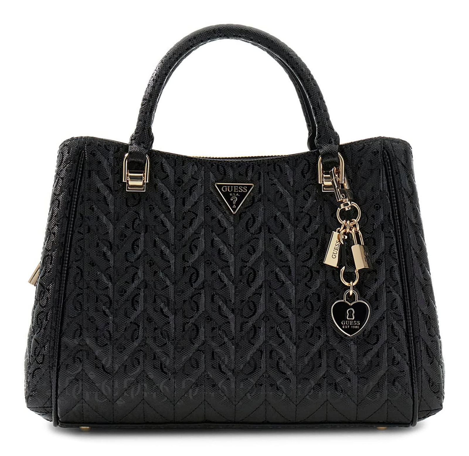 GUESS Stacey Girlfriend Satchel Black