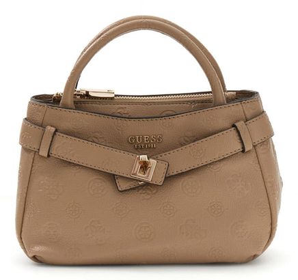 GUESS Ella Logo Mini Satchel Beige Logo GUESS Ella Logo Mini Satchel Beige Logo