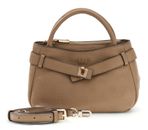 GUESS Ella Logo Mini Satchel Beige Logo