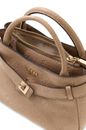 GUESS Ella Logo Mini Satchel Beige Logo