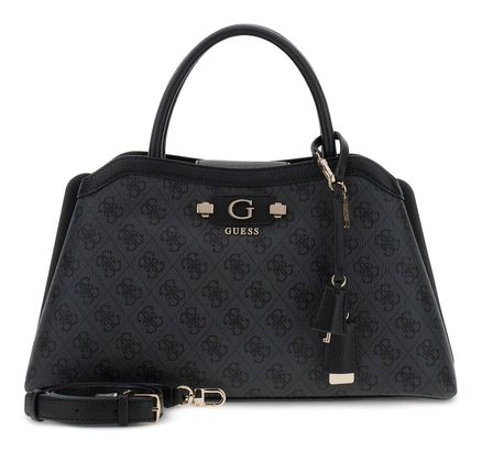 GUESS Lindsey Girlfriend Satchel Coal Logo