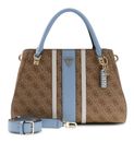 GUESS Noelle II Luxury Satchel Latte Logo / Light Blue GUESS Noelle II Luxury Satchel Latte Logo / Light Blue