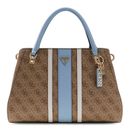 GUESS Noelle II Luxury Satchel Latte Logo / Light Blue GUESS Noelle II Luxury Satchel Latte Logo / Light Blue