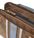 GUESS Noelle II Luxury Satchel Latte Logo / Light Blue GUESS Noelle II Luxury Satchel Latte Logo / Light Blue