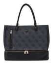 GUESS Zip Bottom Tote Coal Logo