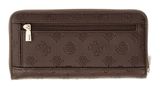 GUESS Diana SLG Zip Around Wallet L Chocolate Logo