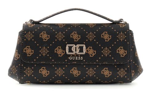 GUESS Emelie Logo Flap Crossbody Espresso Logo GUESS Emelie Logo Flap Crossbody Espresso Logo