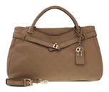 GUESS Ella Logo Girlfriend Satchel L Beige Logo